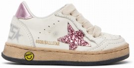 Baby Off-white Ball Star Sneakers In White/bubblegum/lila