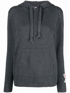 Knit Hoodie Mixed Clothing In Gray