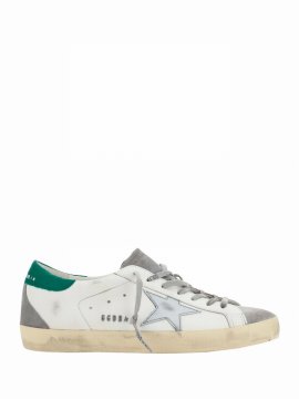 Super Star Sneakers In White/grey/silver/green