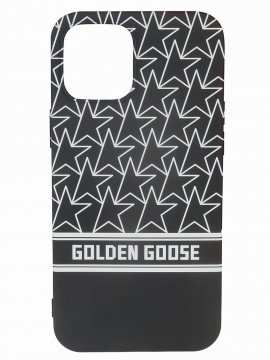 Logo & Star Printed Iphone 12/12 Pro Max Case In Black