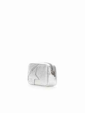 Deluxe Brand Silver Star Mini Cross Body Bag In Gray