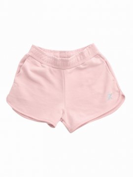 Kids' Girl's Glitter Star Fleece Shorts In Rosa