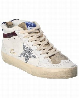 Mid Star Leather Sneaker In White