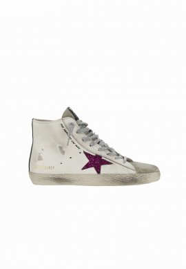 Francy Classic Leather Sneakers In White/ice/fucsia/black