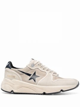 Running Sole Star-patch Sneakers In Neutrals
