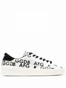 Printed Logo Sneakers In White