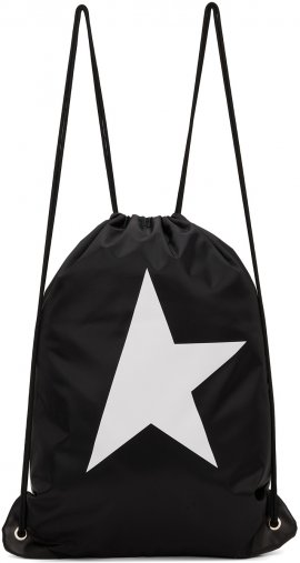 Black Star Drawstring Backpack