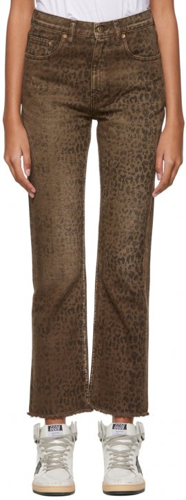 Brown Leopard Jeans