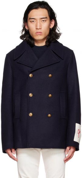 Navy Double-Breasted Peacoat