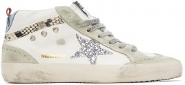 SSENSE Exclusive White & Gray Mid Star Sneakers