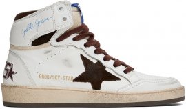 White & Brown Sky-Star Sneakers