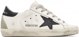 White & Navy Stardan Sneakers