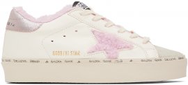 White & Pink Hi Star Low-Top Sneakers
