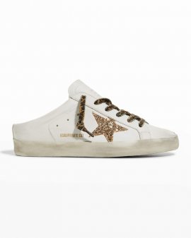 Superstar Sabot Glitter Slide Sneakers In White
