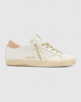 Superstar Leather Glitter Low-top Sneakers In White